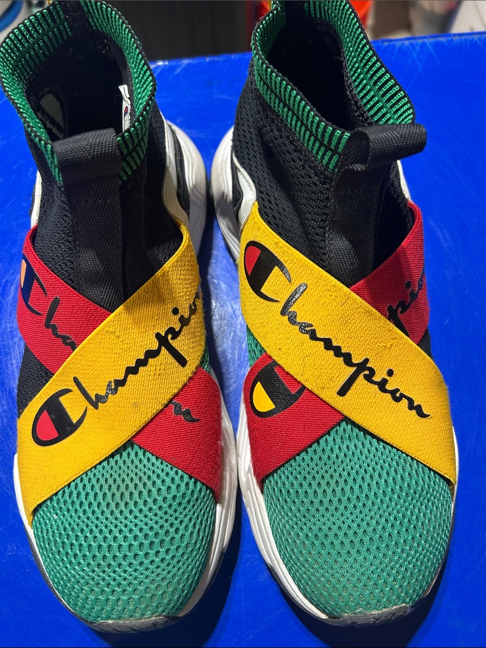 Champion  Green, Red & Yellow Slip-On Athletic Sneakers